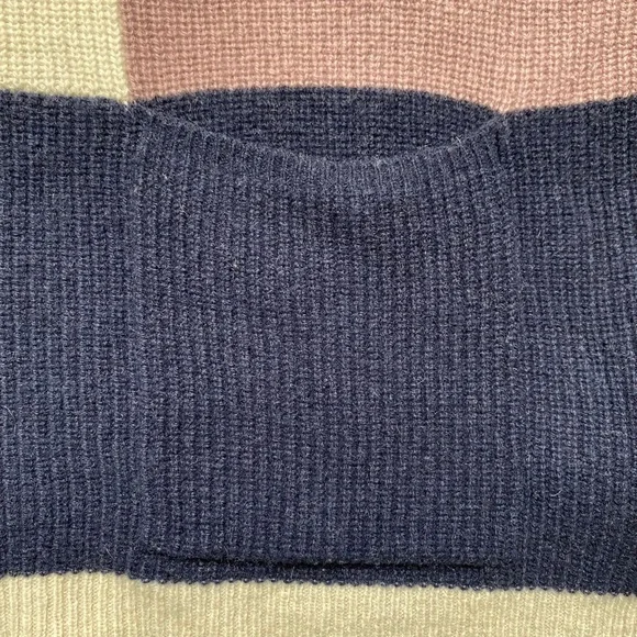 Madewell Womens Glenbrook Half Zip Merino Wool Blend Color-block Sweater‎ Size M - Picture 5 of 13